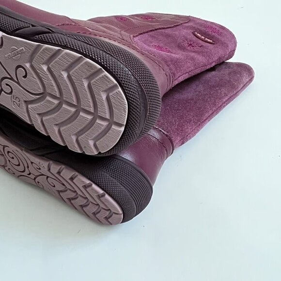 Lea Lelo Sz 25 Purple Tall Leather Boots - Picture 3 of 7